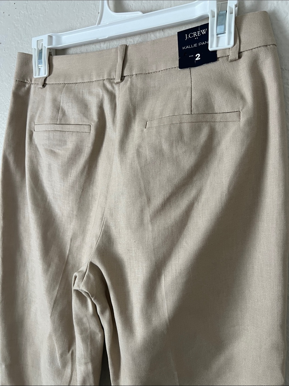 NWT J. CREW Kallie Stretch Linen-Blend Straight-leg Pant Beige Size 2 - Picture 7 of 14